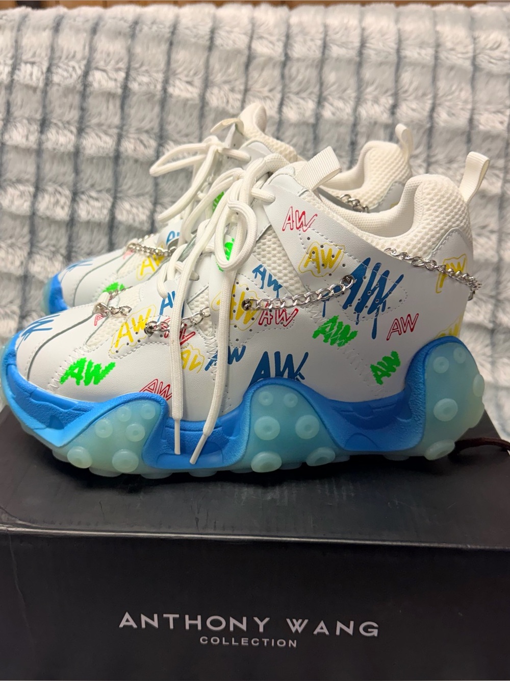 Anthony Wang CARAMBOLA 01 - MULTI Platform Sneakers NIB - Size 8.5 - Picture 5 of 15